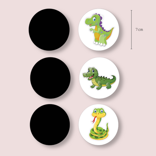 Klistermärke Potträning 3-pack Reptiler